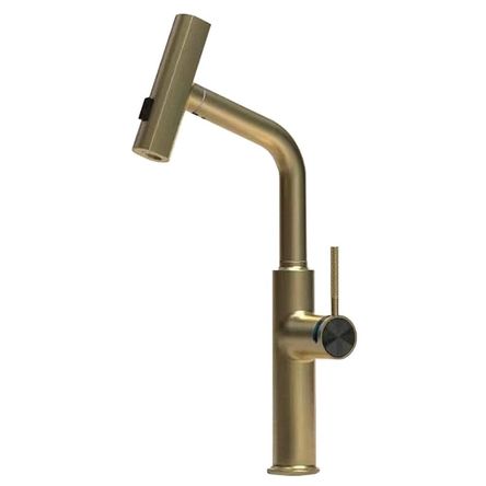 Llave Griferia Monomando Dorado Gold para cocina con 3 tipos de chorro
