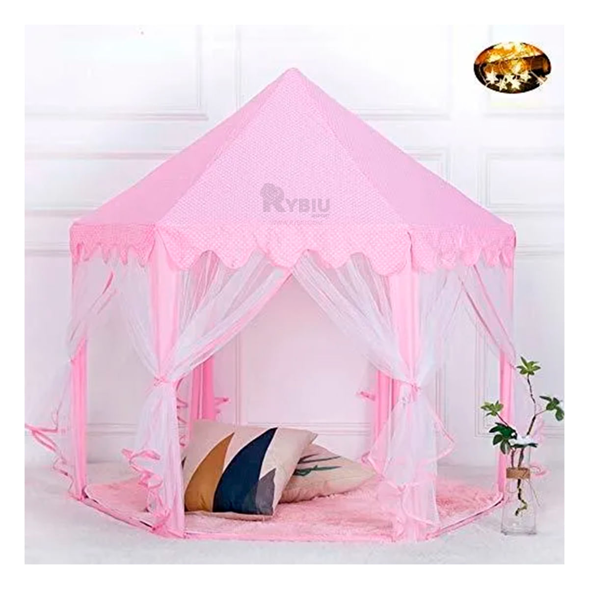 Carpa Niñas Espacio Amplio en Color Rosado Y+Papel de Regalo