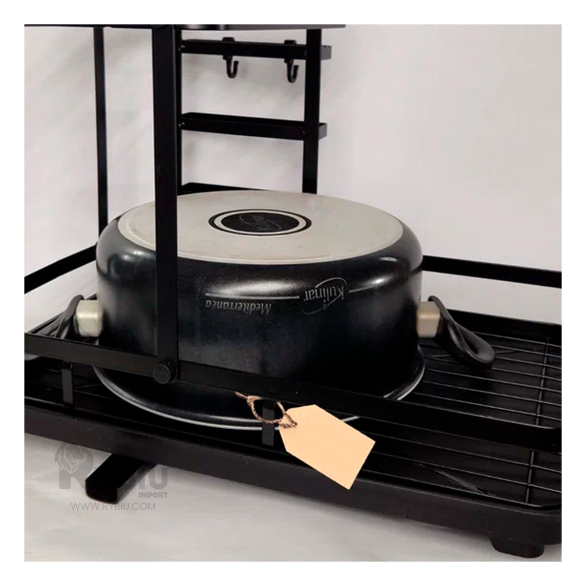 Escurridor de Utensilios en Color Negro Y+Stickers