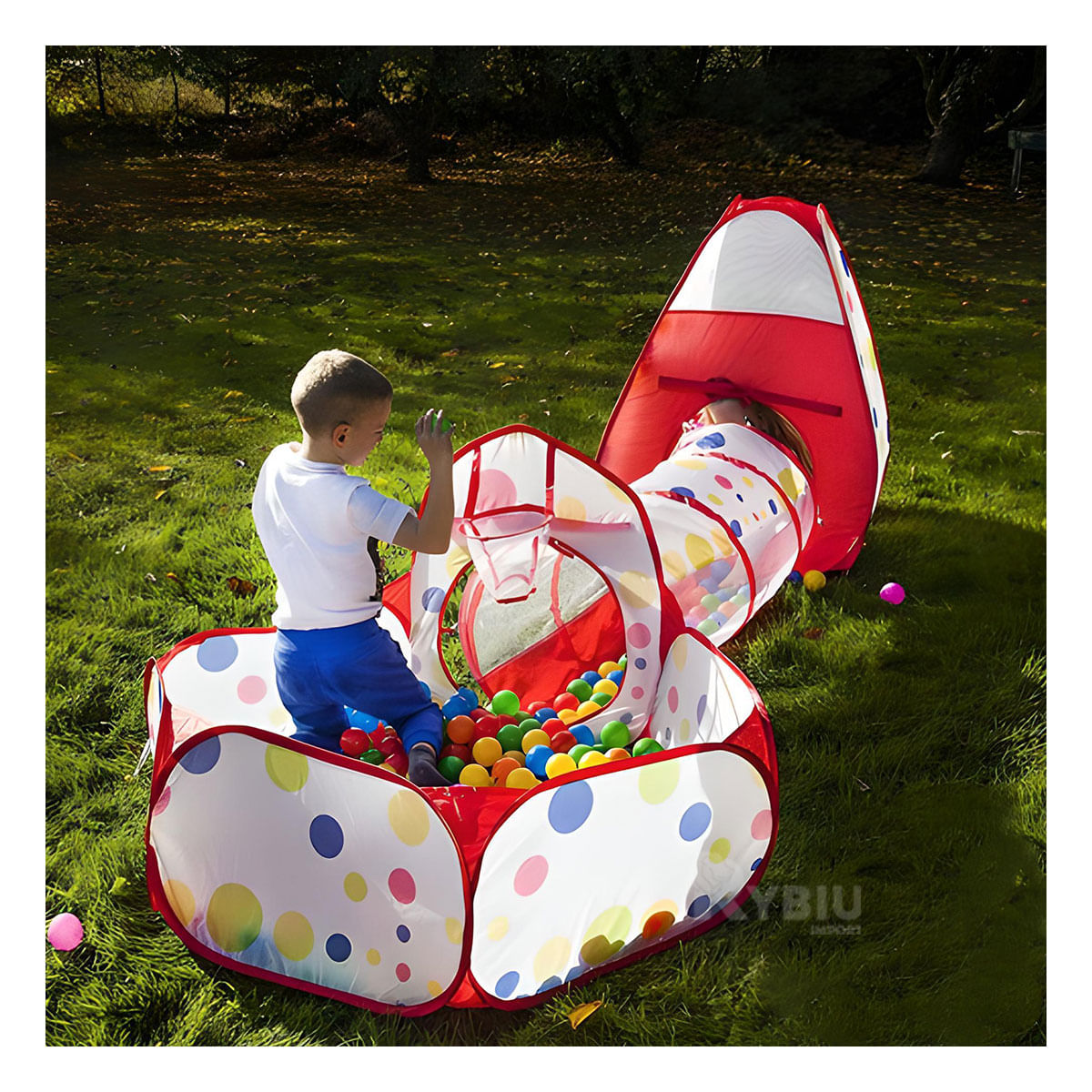 Carpa para Niños de Color Rojo Y+Stickers