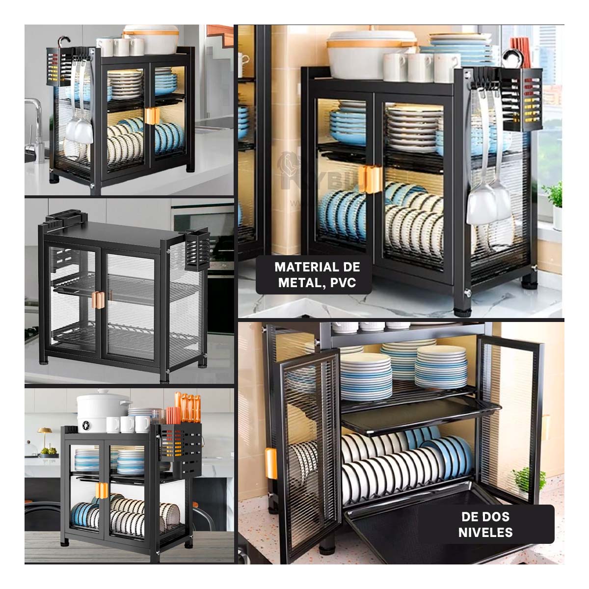 Escurridor Cerrado Seguro en Color Negro Y+Papel de Regalo