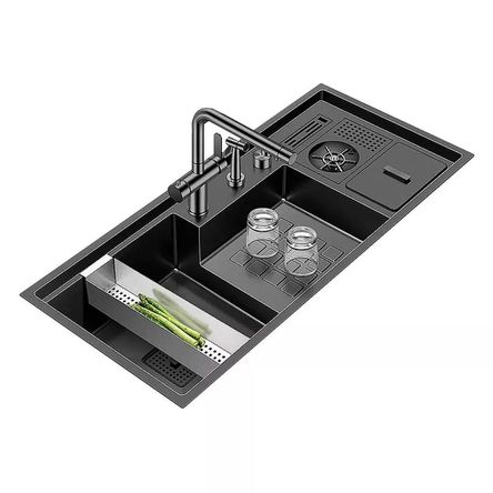 Lavadero Multifuncional deluxe con Griferia de Acero Inox 304 Filtro Lavadero Multifuncional deluxe con Griferia de Acero Inox 304 Filtro