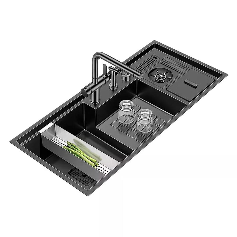 Lavadero Multifuncional deluxe con Griferia de Acero Inox 304 Filtro