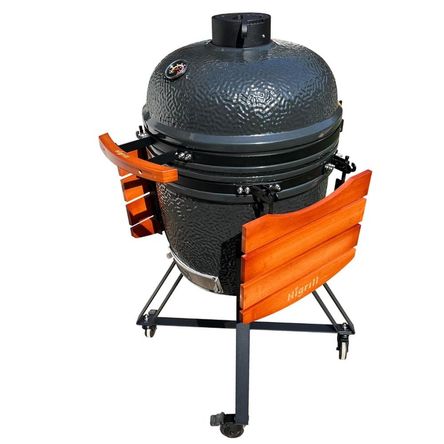Kamado Clasico 22 Pulgadas Gris Brillante Higrill
