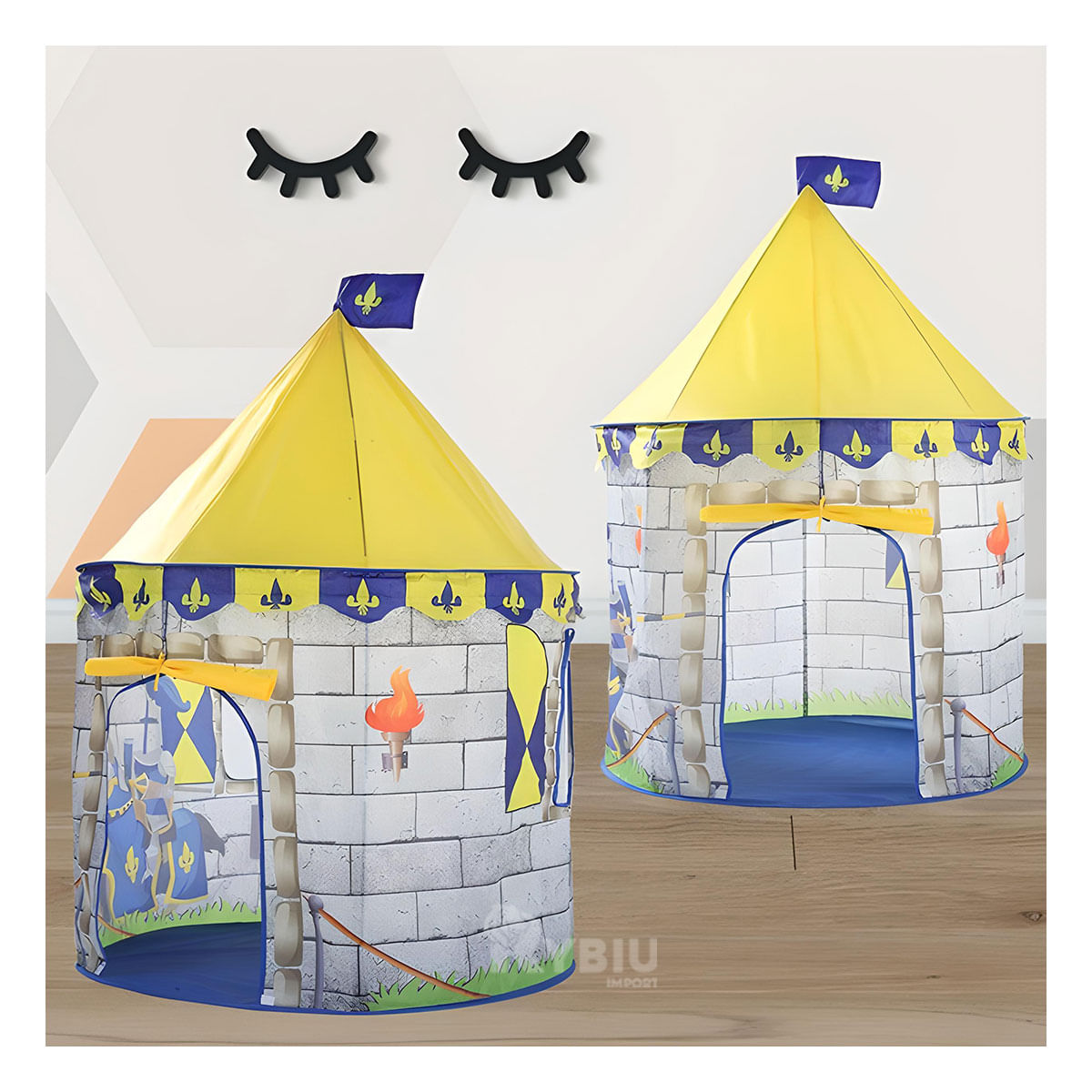 Carpa Estimulante de Niño de Color Amarillo Y+Stickers