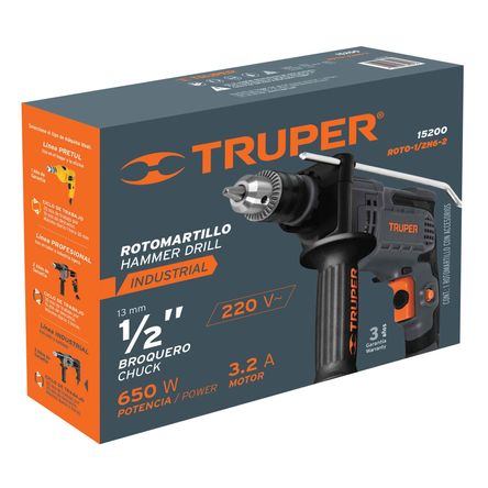 Taladro Percutor Industrial 650W 1/2 Truper 15200 Taladro Percutor Industrial 650W 1/2 Truper 15200