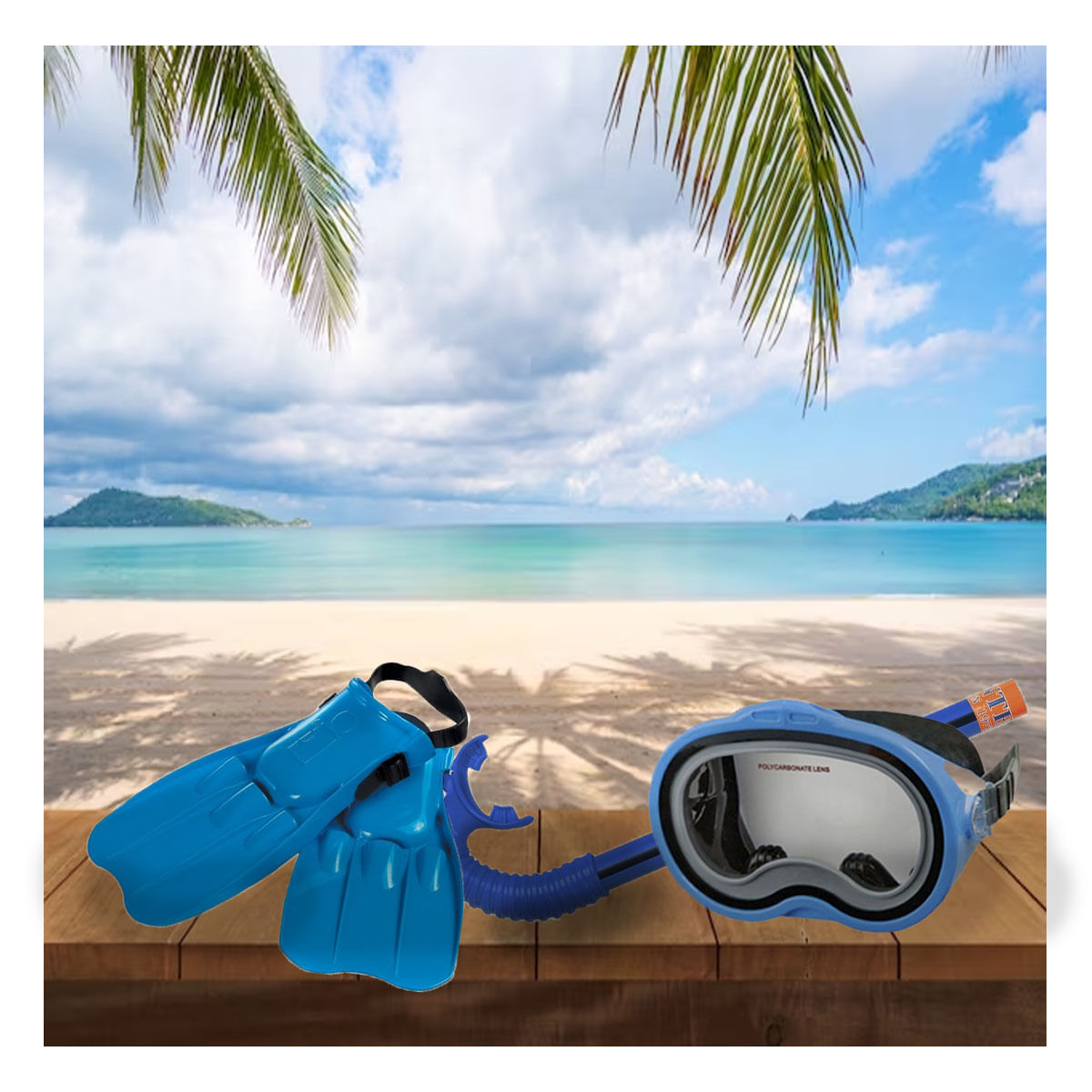 Set para Exploracion Acuatica de Tono Azul Y+Papel de Regalo