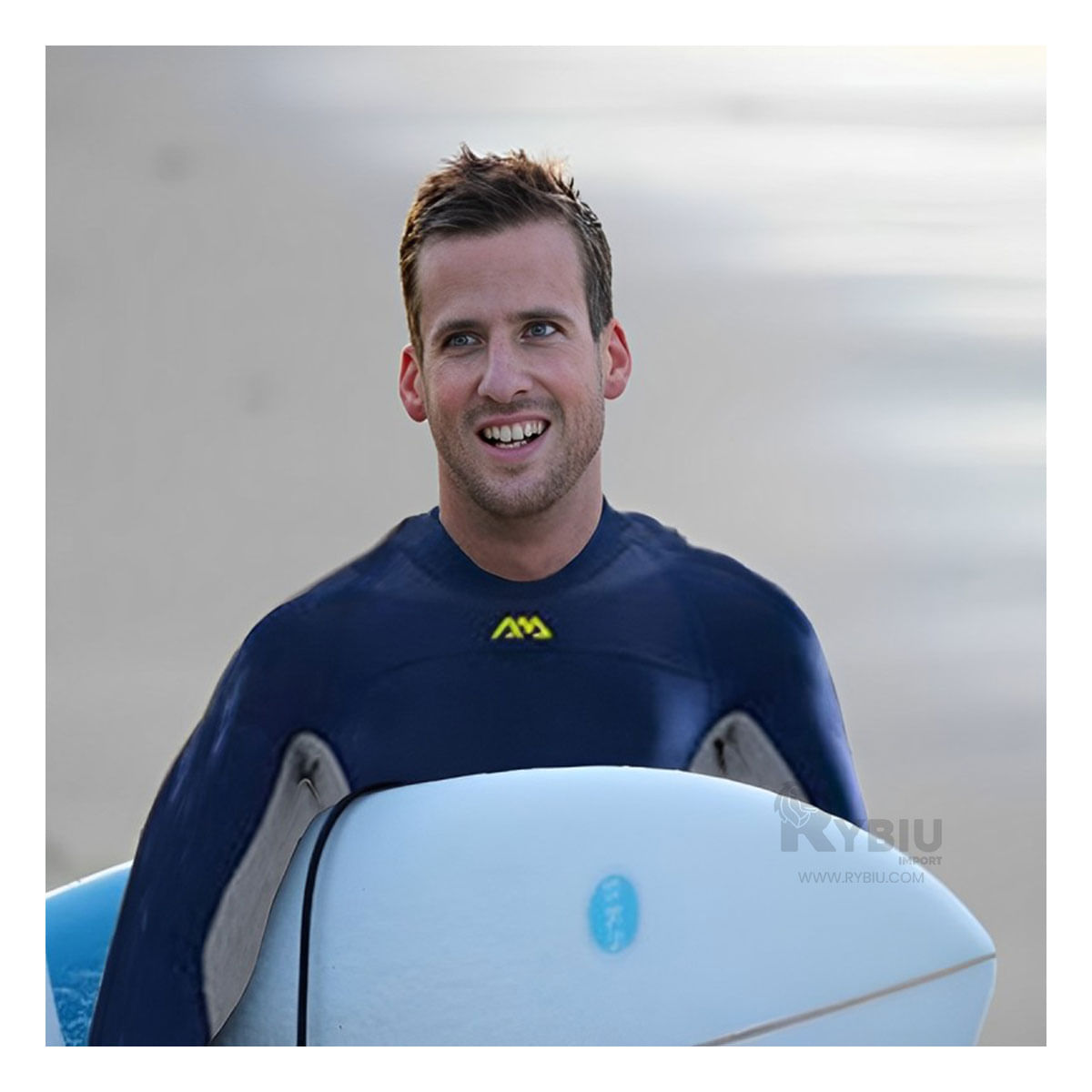 Traje Termico para Hacer Deporte Color Azul Y+Stickers