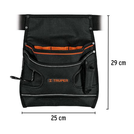 Cinturon Porta Herramientas de Poliester 7 Compartimentos Truper 15312