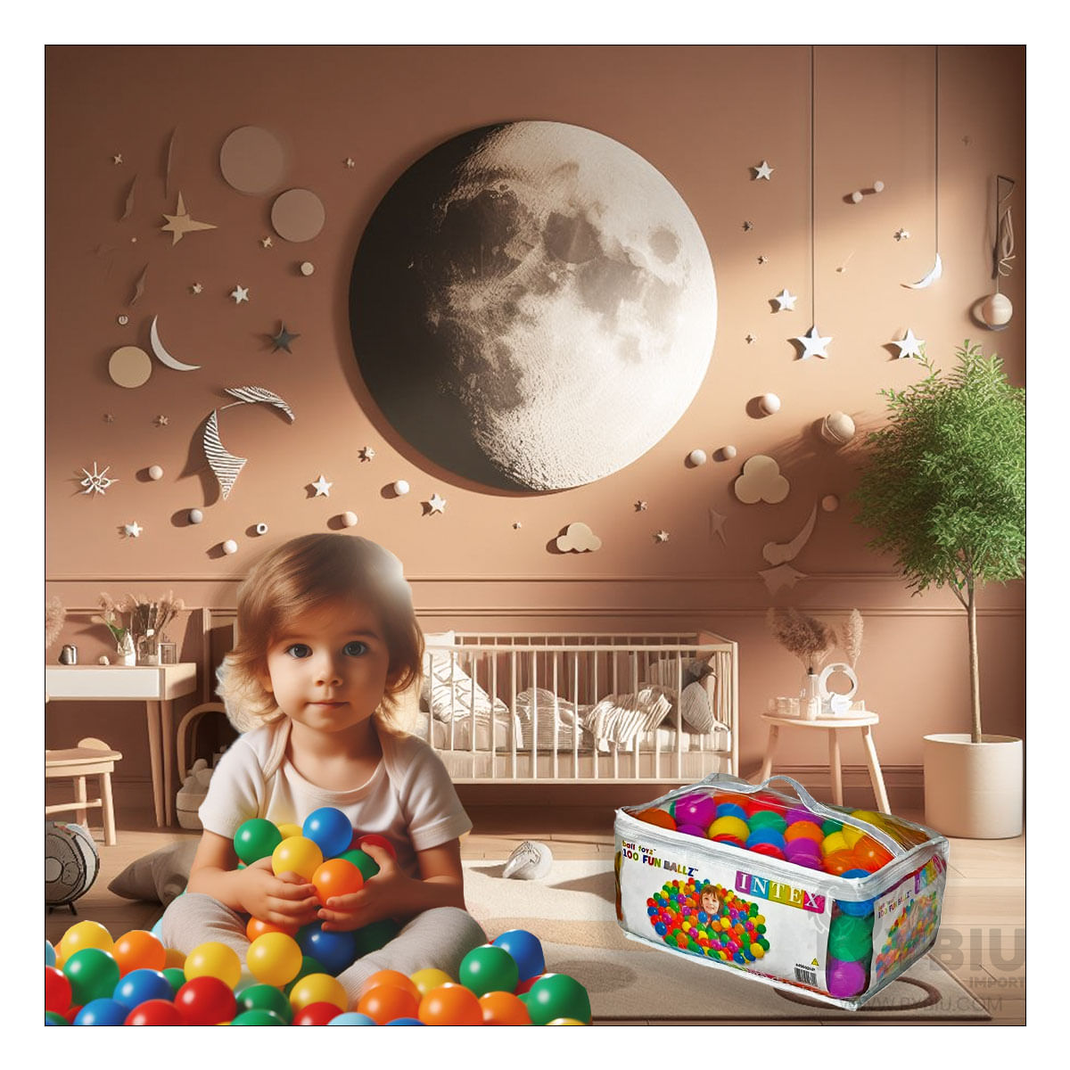 Set Pelotas Llamativas en Multicolor Y+Stickers