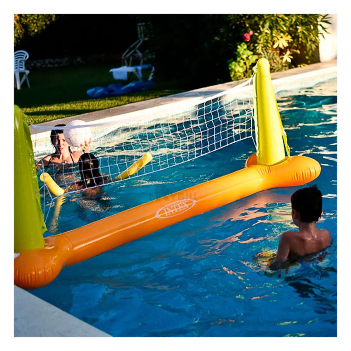 Net de Voley Inflable para las Vacaciones de Color Amarillo