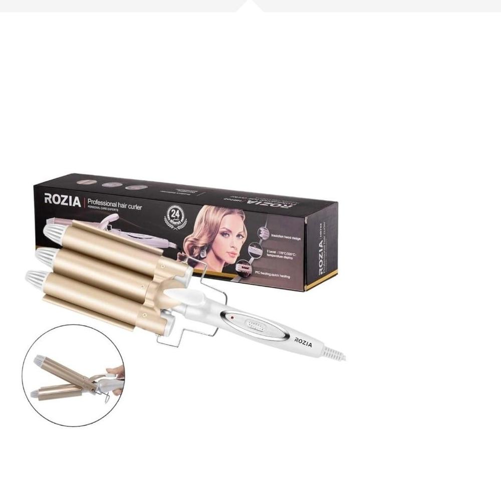 RIZADOR DE CABELLO ROZIA HR722 CERÁMICA ONDULADOR 3 TUBOS