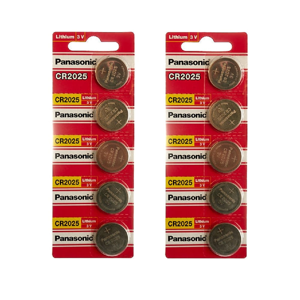 Pila Boton Panasonic Cr2025 Litio. Pack de 10 pilas.