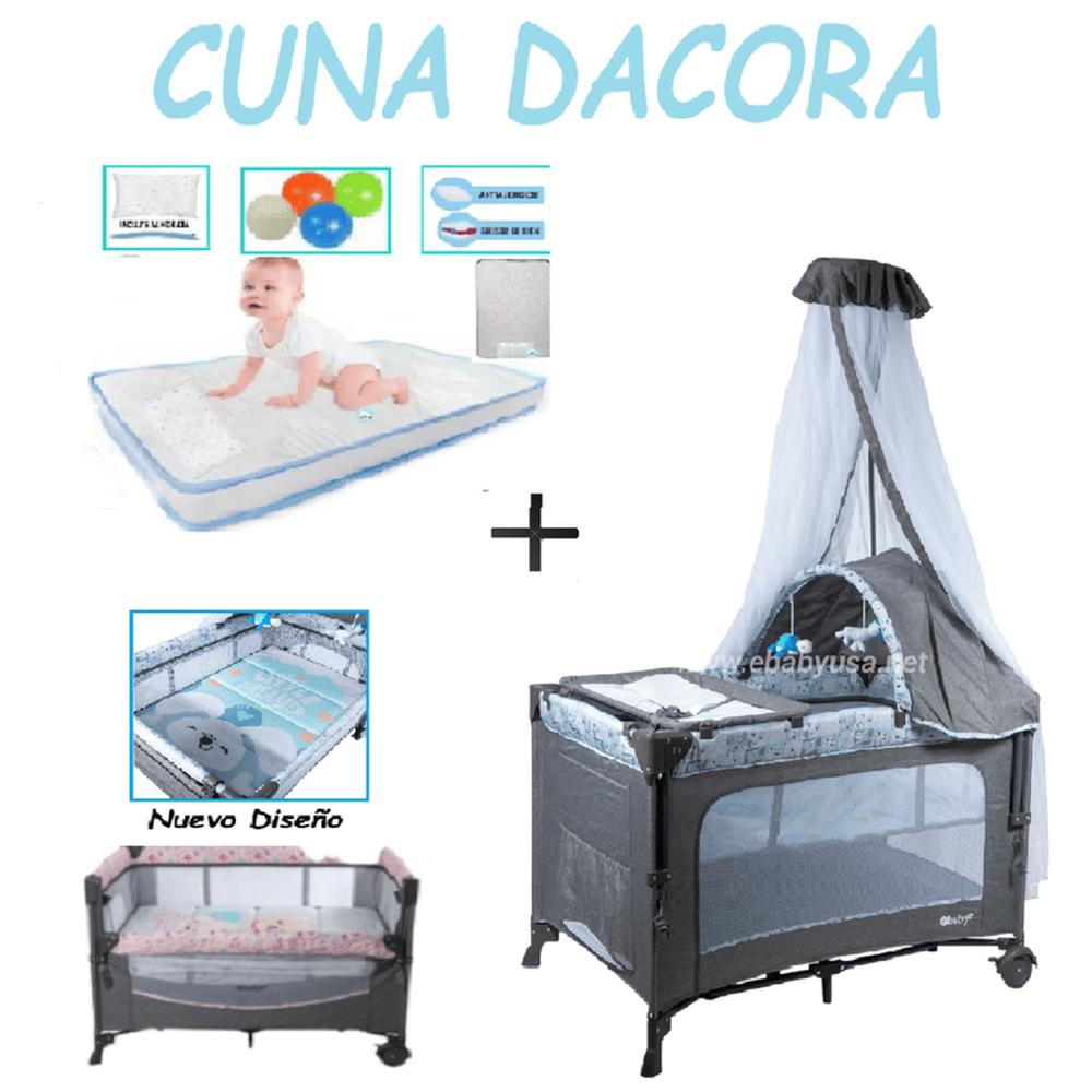 Nueva Cuna Corral Dacora C-Colchon Celeste