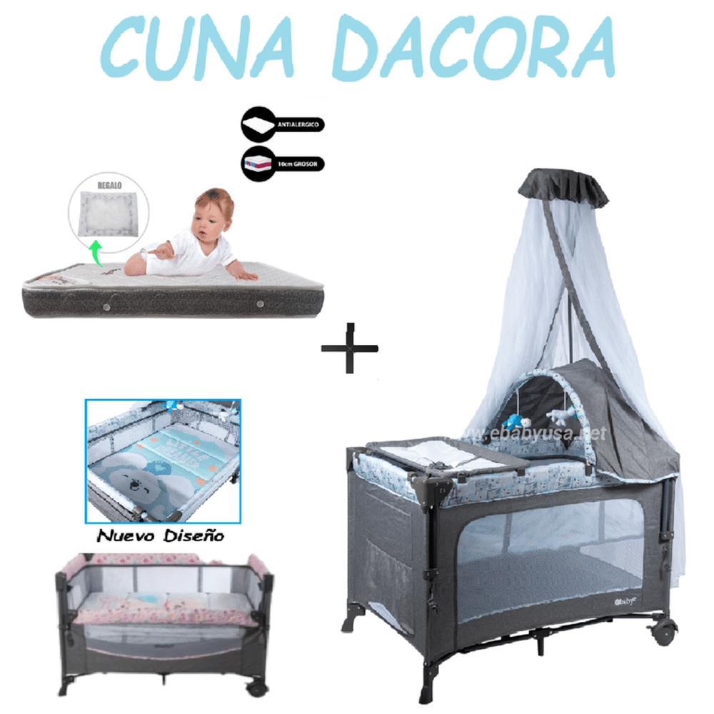 Nueva Cuna Corral Dacora C-Colchon Gris