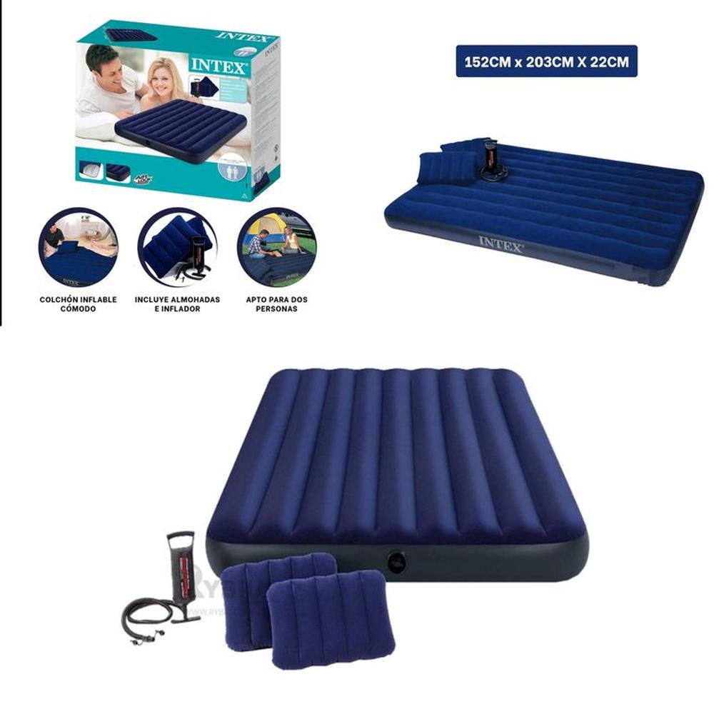 Colchon Inflable Queen 2 1/2 Plazas 152x203x22