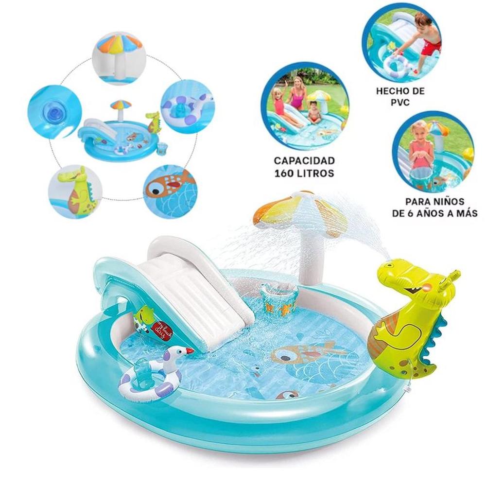 Centro de Juegos Inflable Cocodrilo 203x170x84