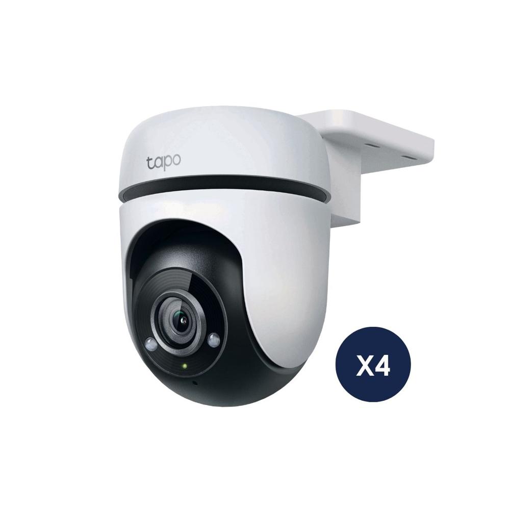 Kit de 4 Cámaras de seguridad Wifi Tapo C520WS 2K QHD exterior IP65 Pan/Tilt