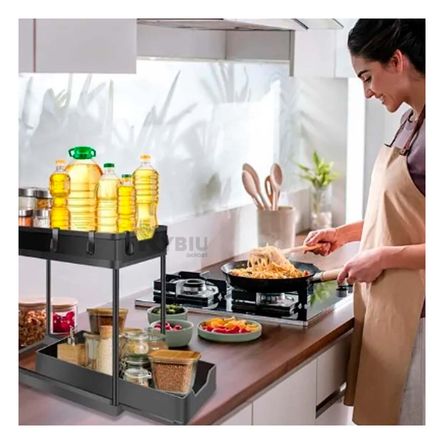 Estante Ergonomico Familiar de Color Negro Y+Stickers Estante Ergonomico Familiar de Color Negro Y+Stickers