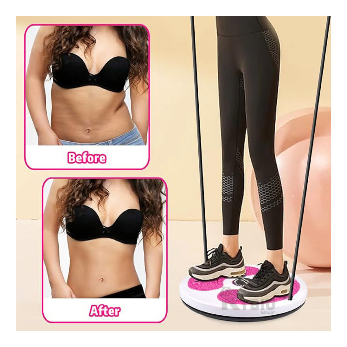 Disco para Ejercicios Practico en Rosado Y+Stickers