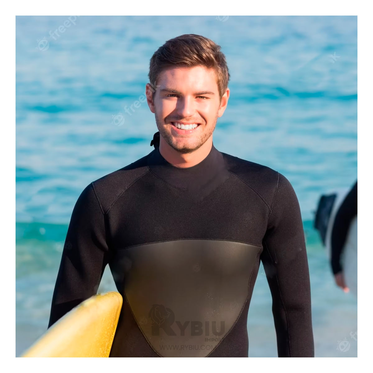 Atuendo Comodo y Flexible para Nadar Negro Y+Papel de Regalo