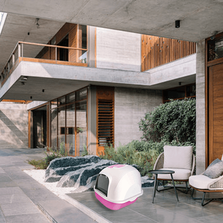 Arenero Portatil y Comodo de Gatos Rosado Y+Papel de Regalo Arenero Portatil y Comodo de Gatos Rosado Y+Papel de Regalo