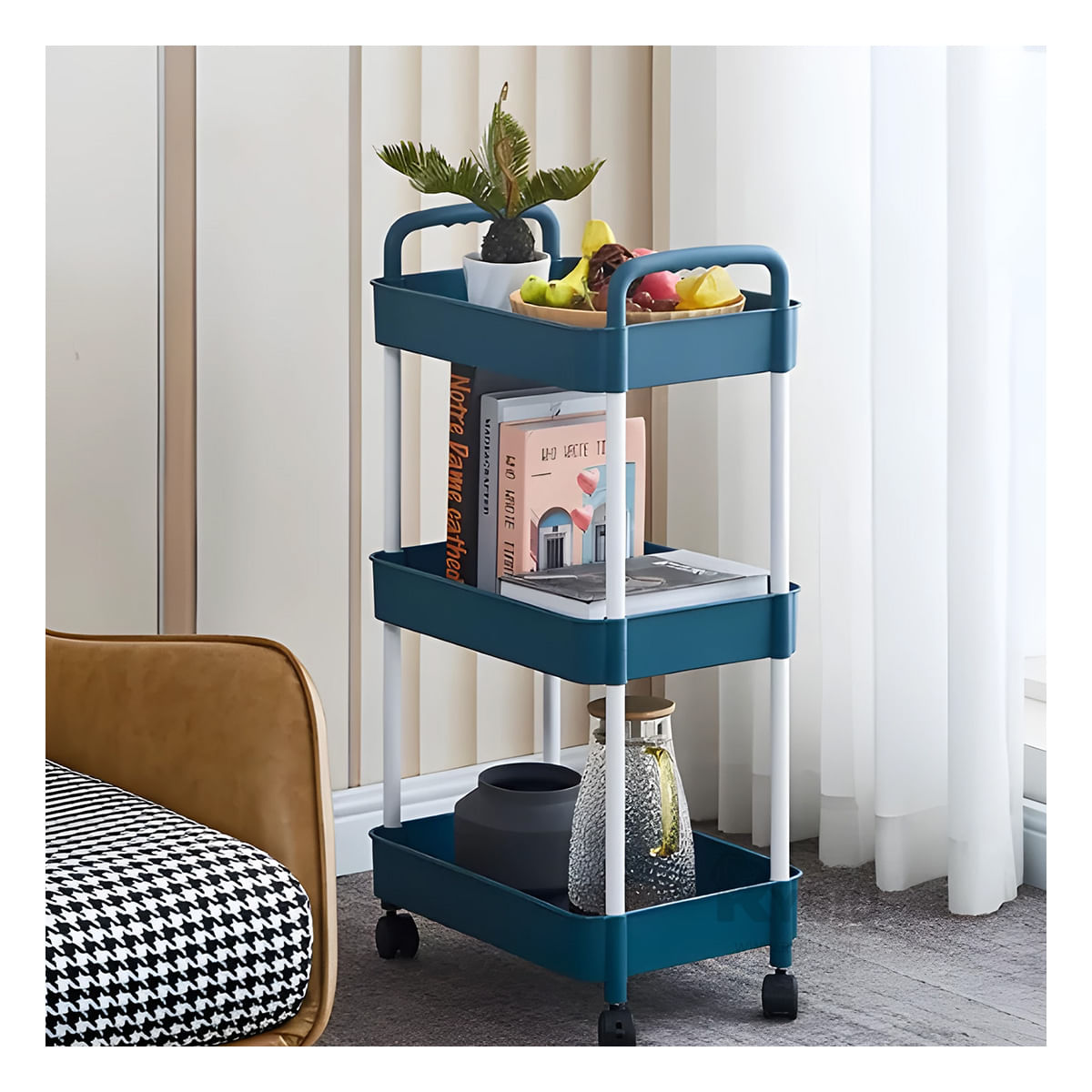 Estanteria Funcional de Tono Azul Y+Post-it adhesivos