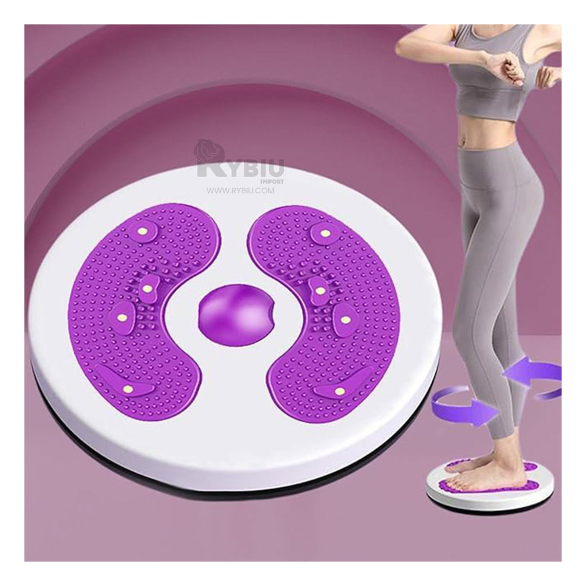 Disco Fitness con Ligas de Color Morado Y+Papel de Regalo