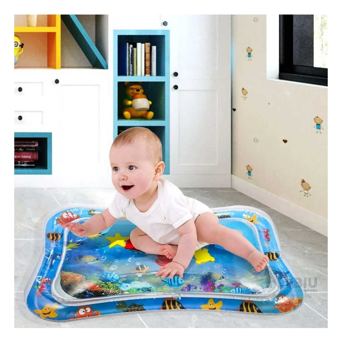 Inflable con Agua para los Engreidos de la Casa en Azul