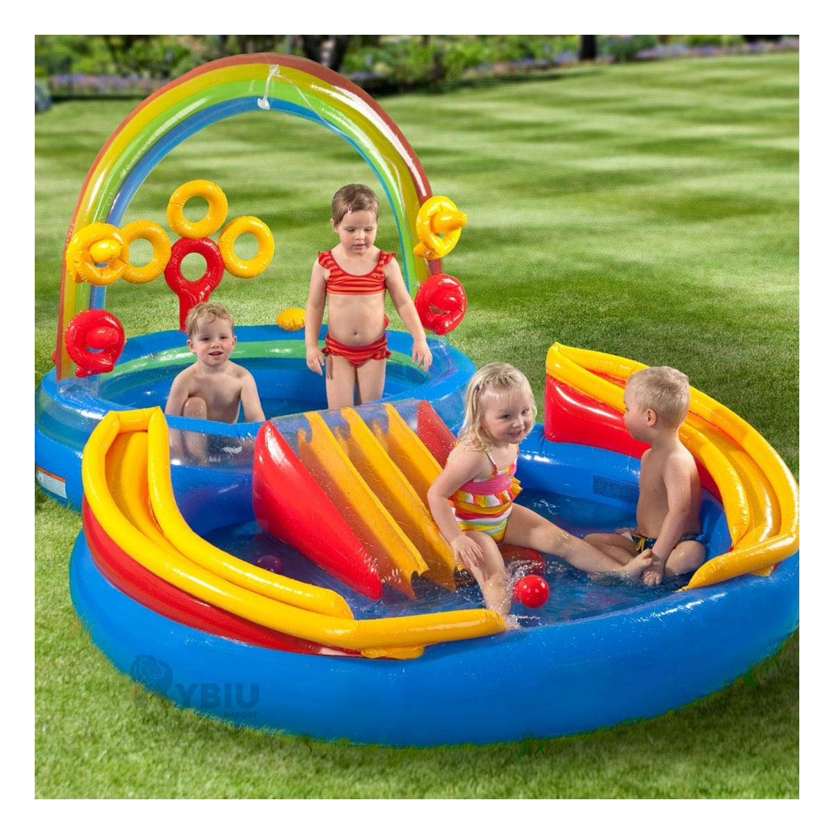 Inflable Compacto y Conveniente en Multicolor Y+Stickers