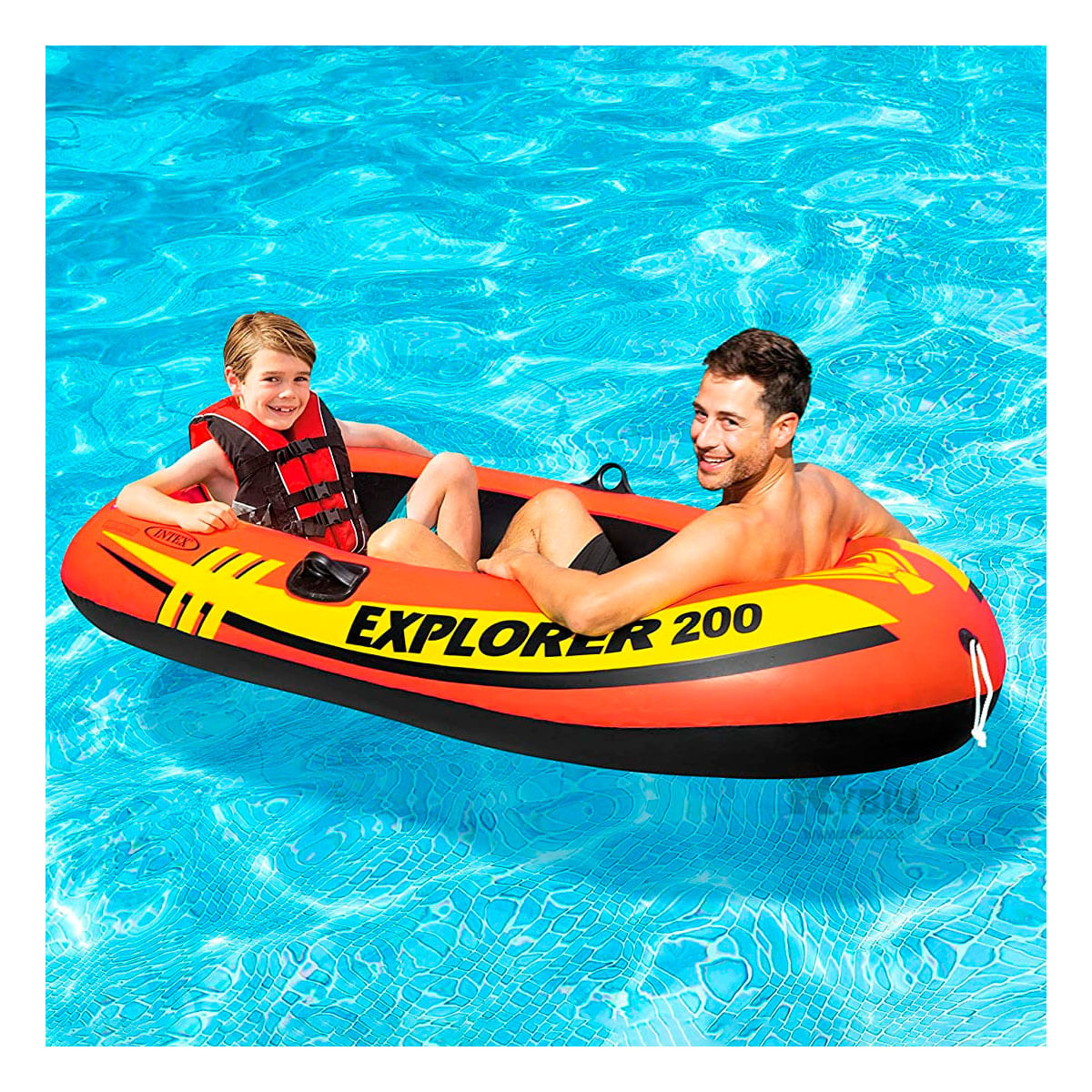 Bote de Verano Inflable en Color Naranja Y+Papel de Regalo
