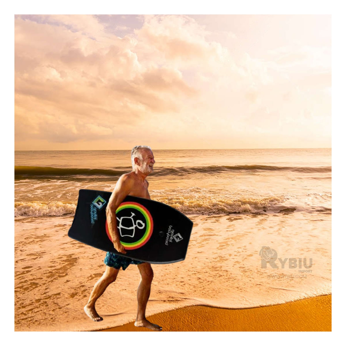 Bodyboard Funcional para Aprendices GR-37 en Color Negro