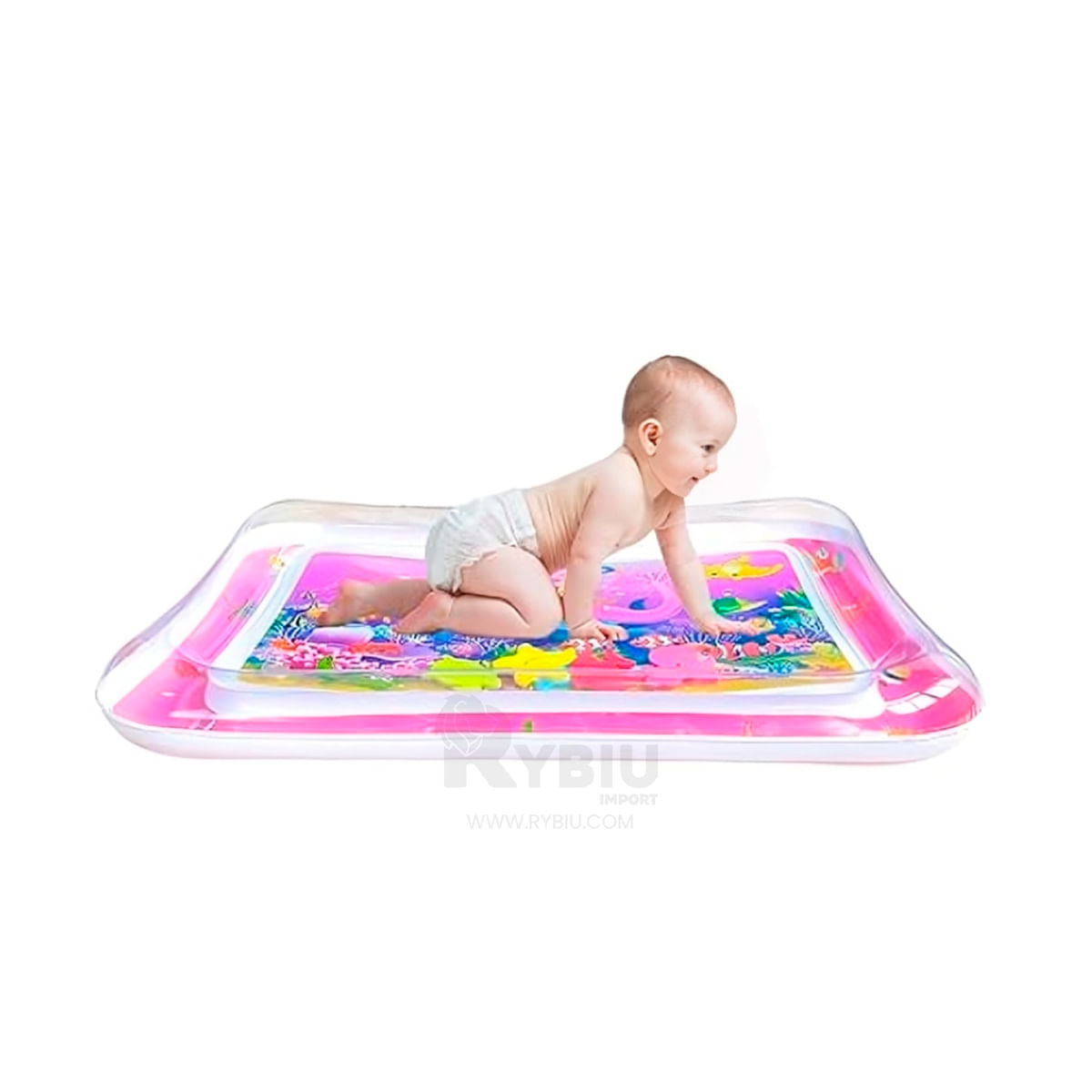 Inflable para Niños de Color Rosado Y+Stickers
