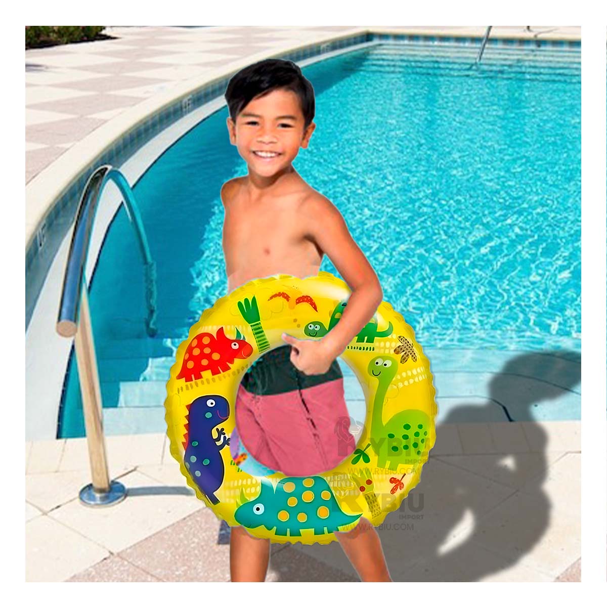 Flotador Chico Practico en Tono Amarillo Y+Papel de Regalo