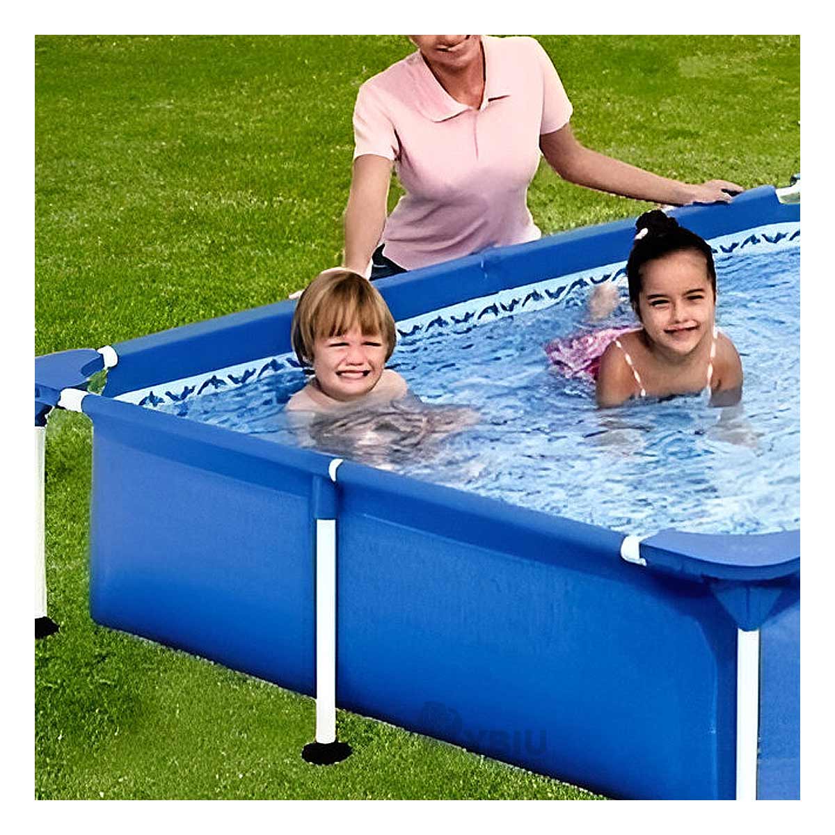 Piscina Funcional con Marco Metal en Azul