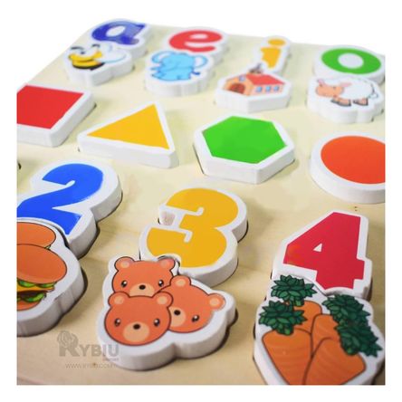 Rompecabeza para Juego Didactico en Multicolor Y+Stickers Rompecabeza para Juego Didactico en Multicolor Y+Stickers