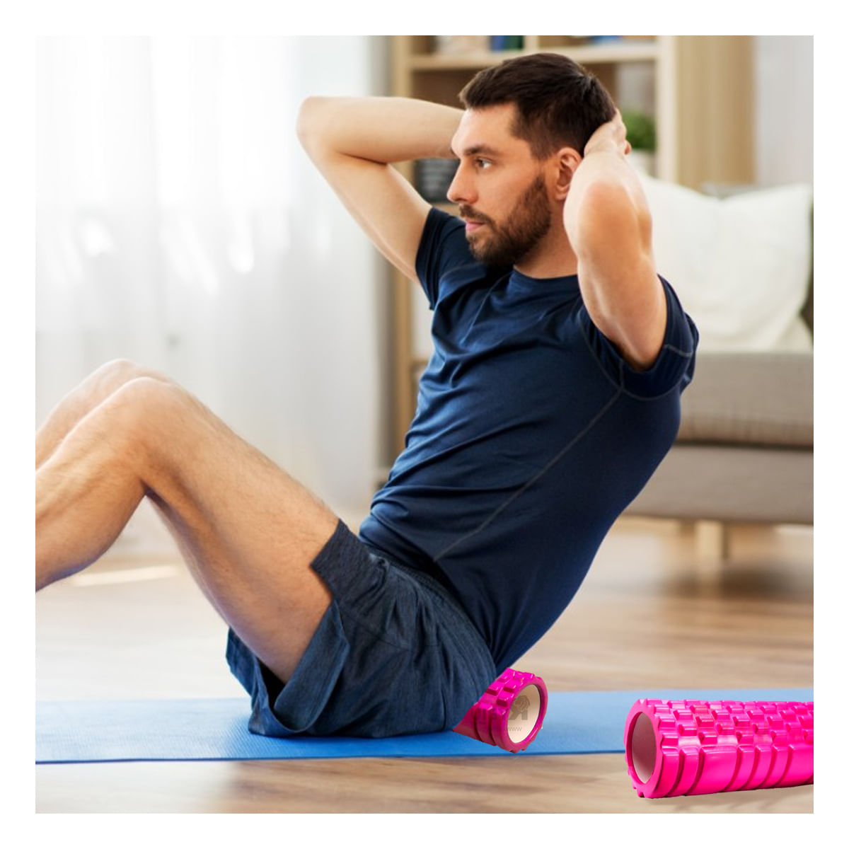 Roler Rodillo para Hacer Abdominales de Color Fucsia