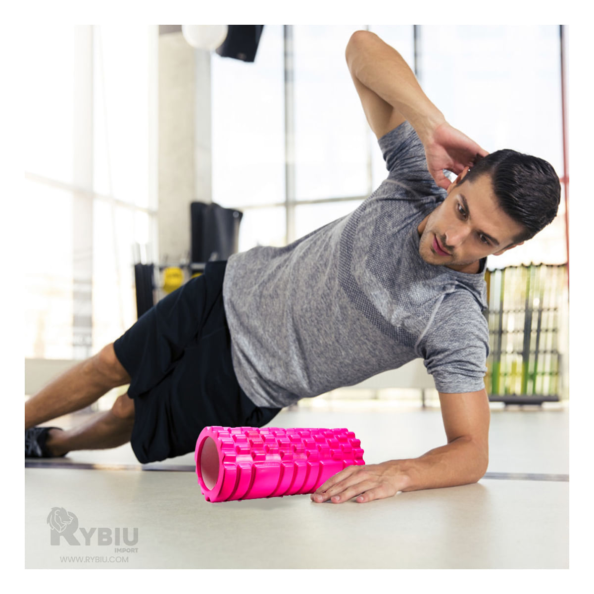 Roler Rodillo para Calentamiento en Color Fucsia Y+Stickers