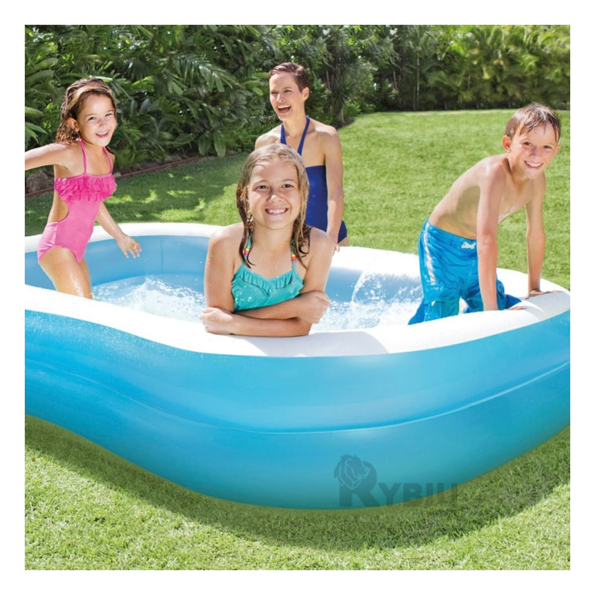 Piscina Inflable para Niños de Forma Rectangular