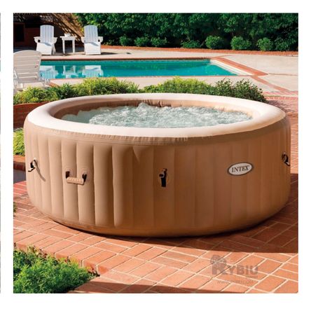 Spa Inflable Refrescante y Comodo para 4 en Beige Spa Inflable Refrescante y Comodo para 4 en Beige