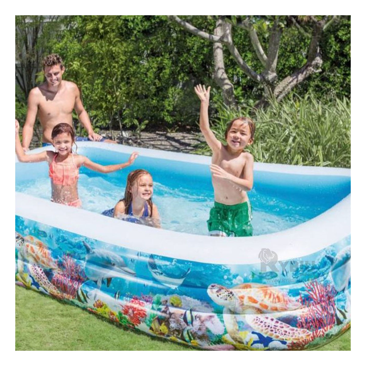 Piscina Duradera y Practica en Multicolor Y+Stickers