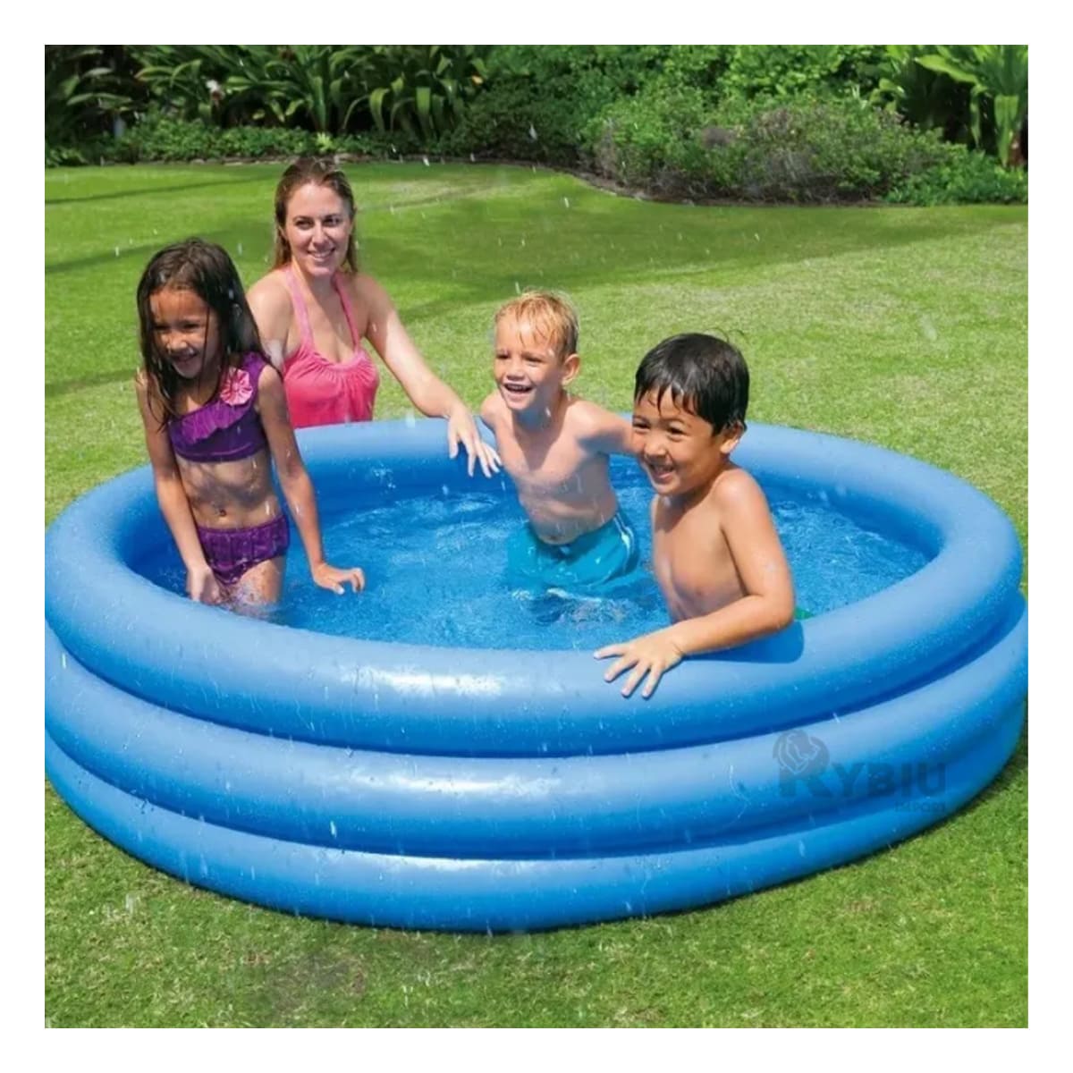 Piscina Ajustable de Color Azul Y+Stickers