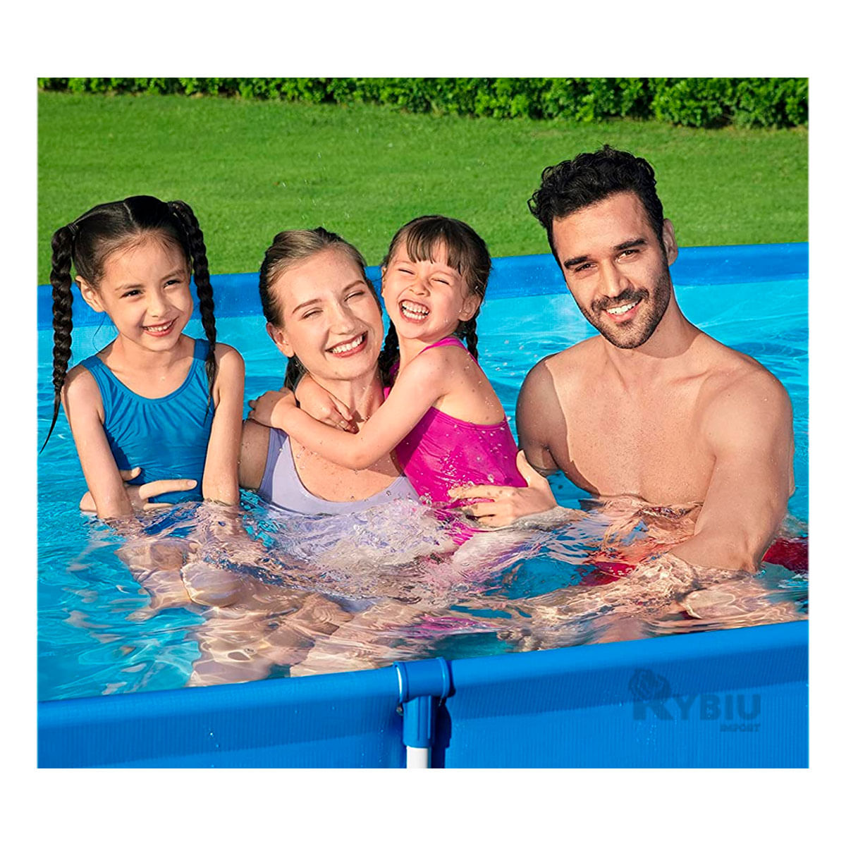 Piscina Facil de Armar en Color Azul Y+Stickers