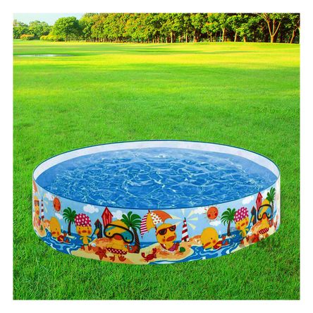 Piscina Pequeña de Vinilo Color Celeste Y+Papel de Regalo Piscina Pequeña de Vinilo Color Celeste Y+Papel de Regalo