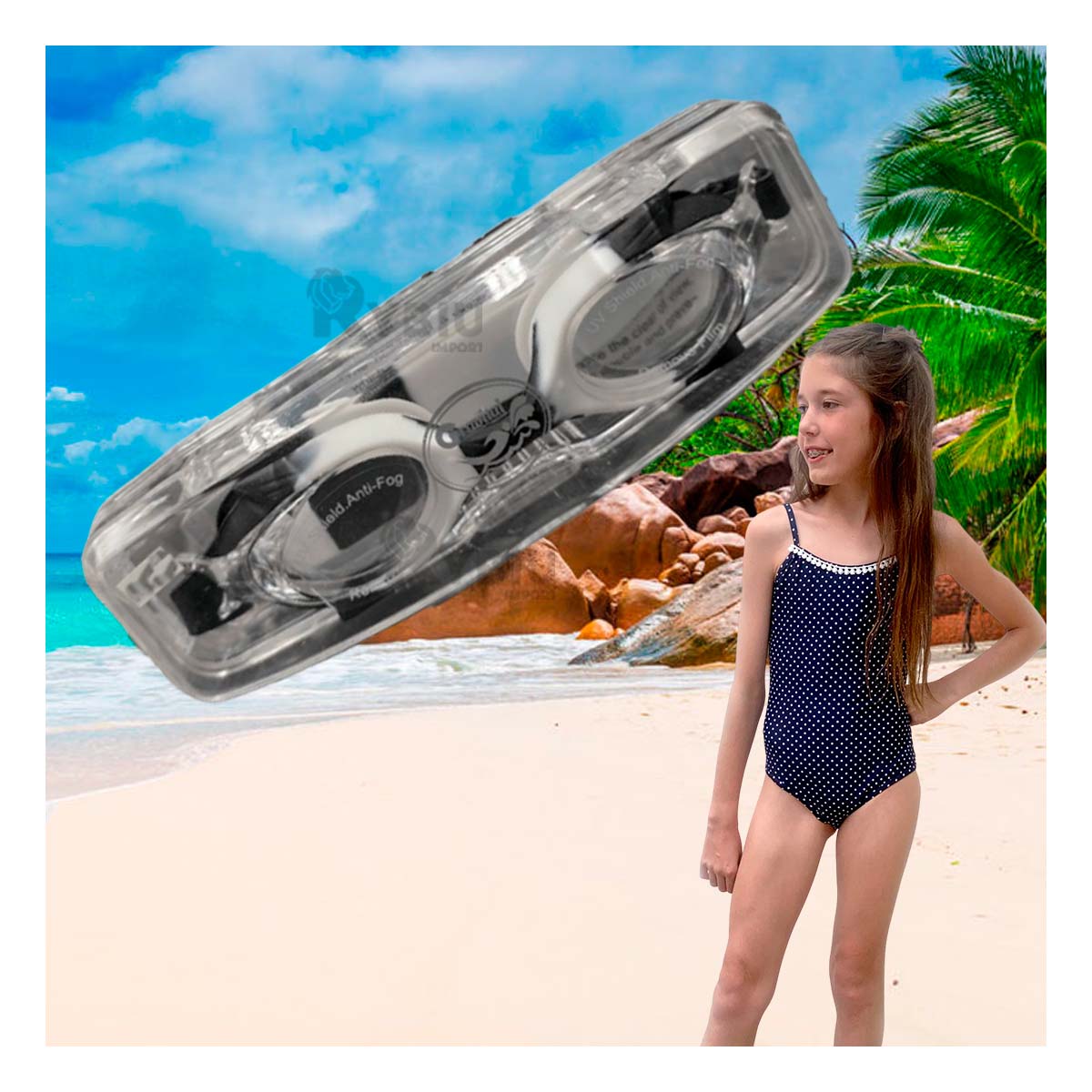 Lentes Resistente Bajo el Agua en Negro Blanco Y+Agendita