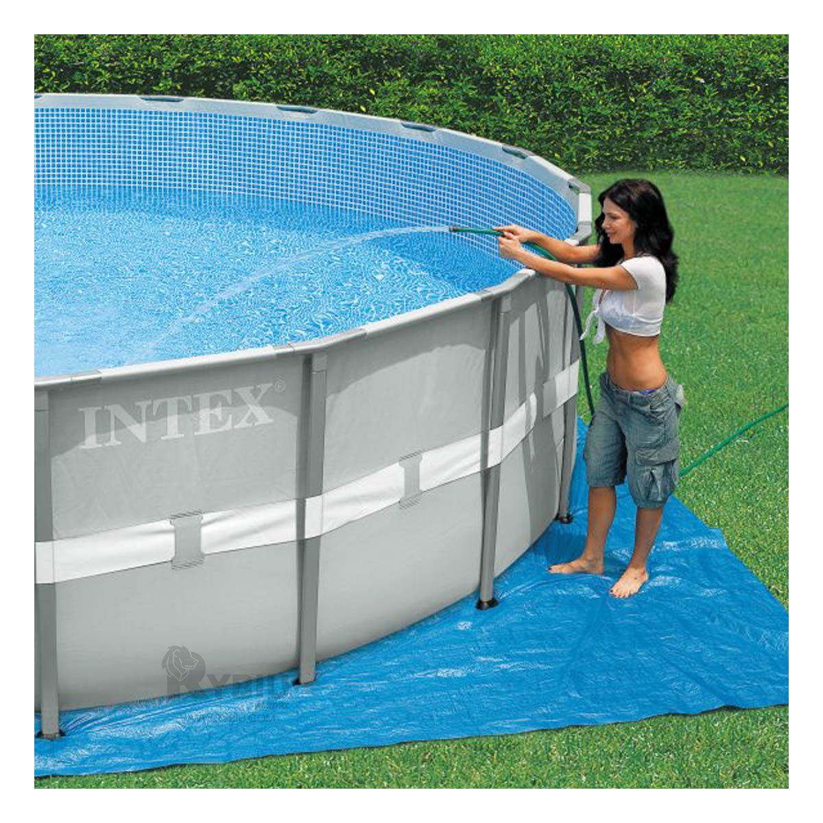 Piscina Redonda con Parante y Filtro 457 x 122 cm Multicolor