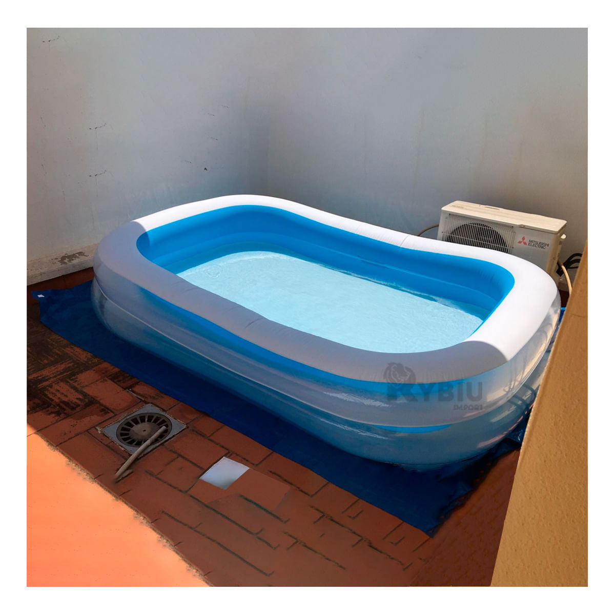 Piscina para Niños Rectangular Celeste Y+Agendita