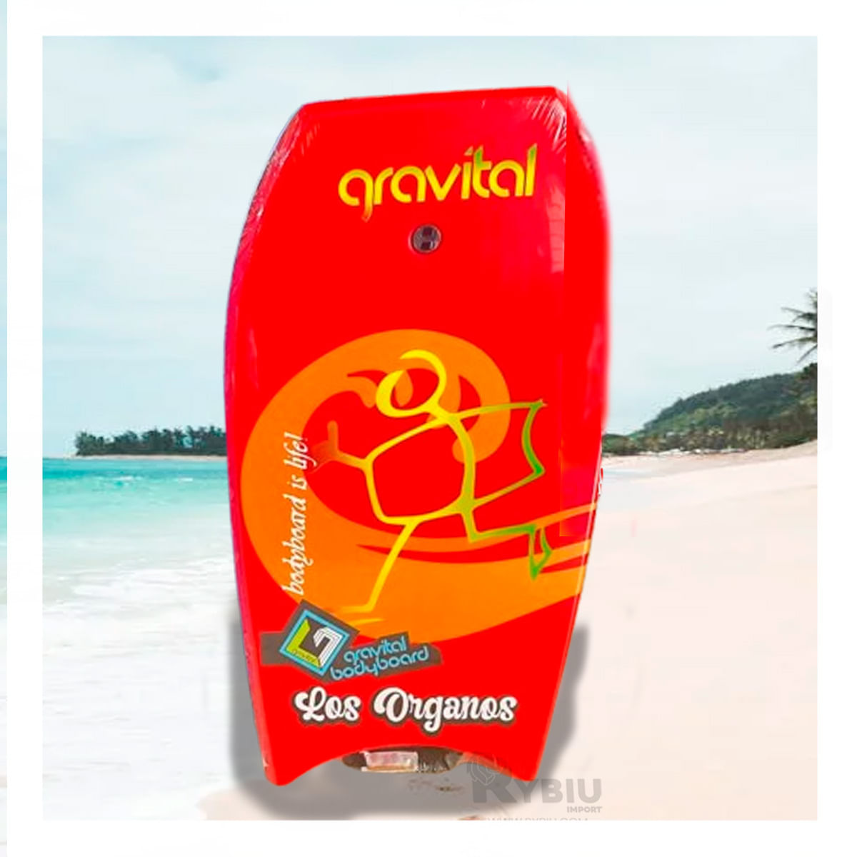 Tabla de Natacion mod Gr- 42 Gravital Olas en Anaranjado