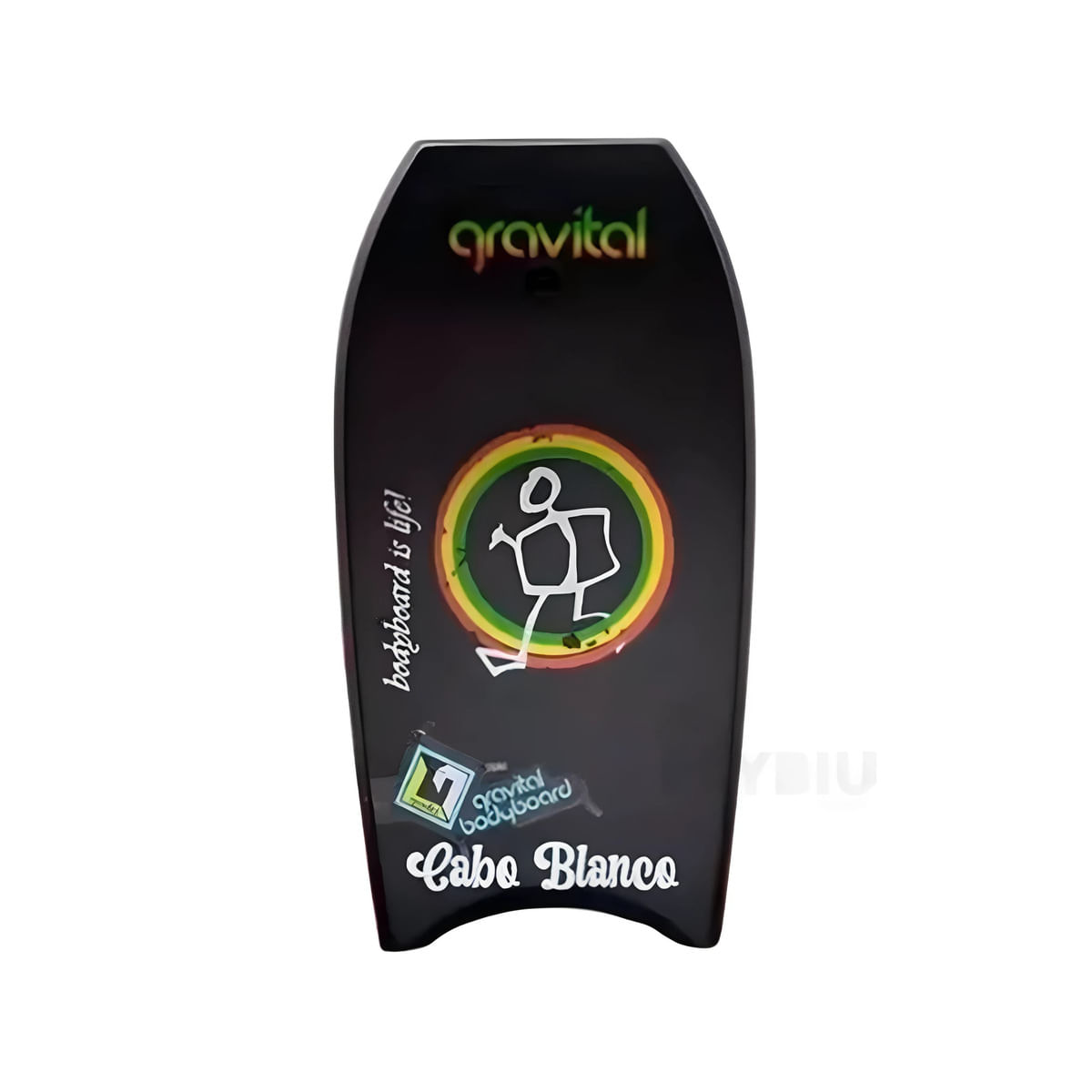 Tabla para Nadar Versatil Negro Y+Stickers