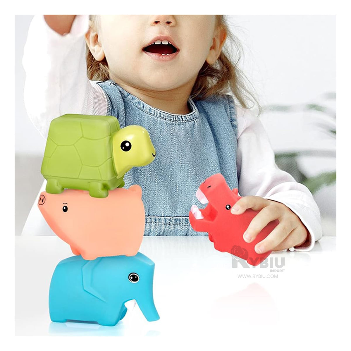 Set de Juguetes de Animales Chillones Multicolor